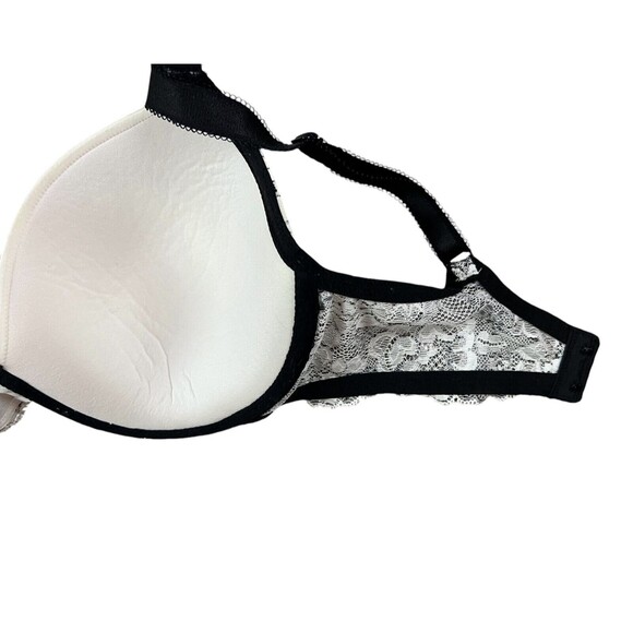 Victoria's Secret Dream Angels Perfect Coverage Bra 32DD White w Black Lace - Picture 7 of 10